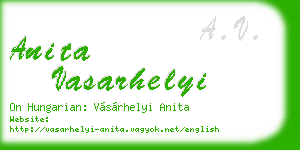 anita vasarhelyi business card